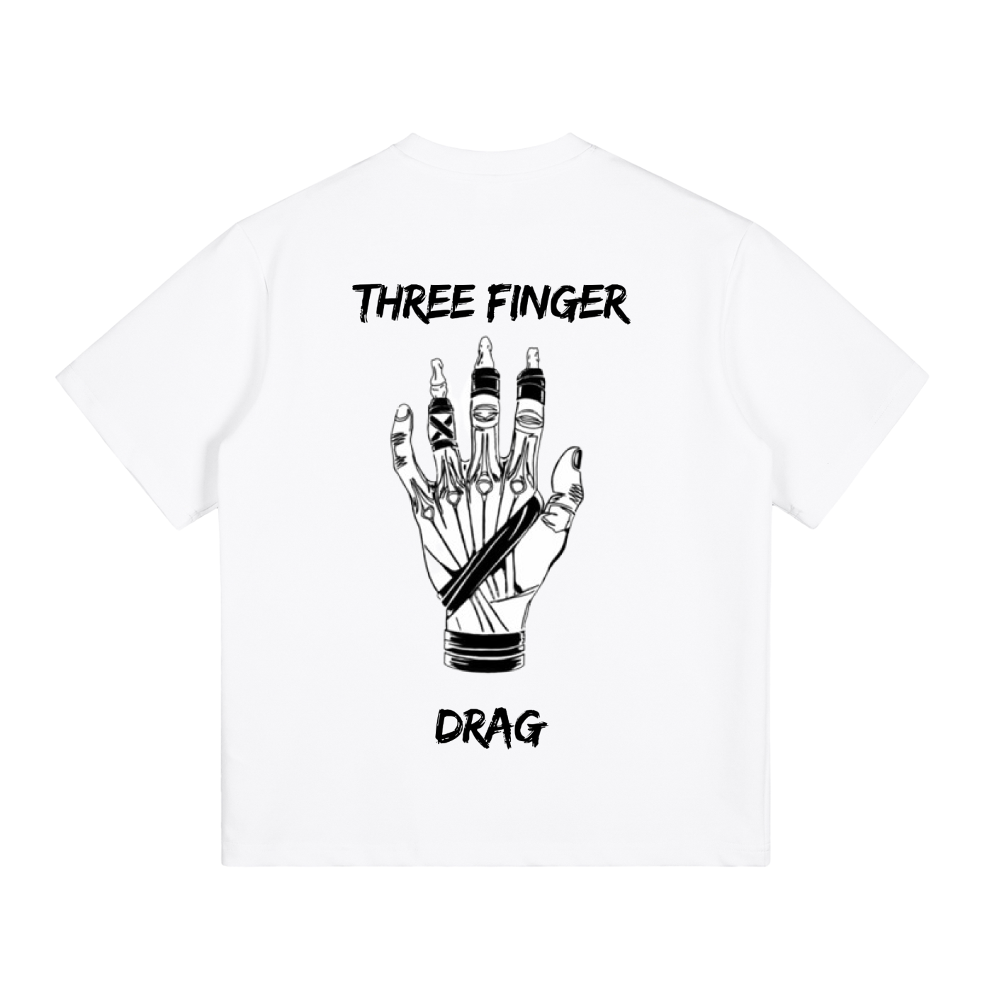 Three finger drag - White